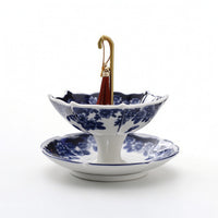 Glazed Ceramic Tea Strainer with Saucer Scalloped Tea Strainer with Saucer Traditional