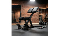 Roman Chair with Side Handles Foldable Roman Chair Hyperextension Bench Stable Back Extension Bench with Parallel Bar Station
