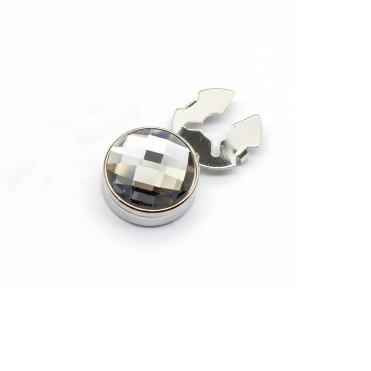 Decorative Cuff Buttons Elegant Design Faceted Glass Button Cover Sparkling