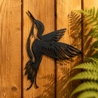 3 Pieces Black Hummingbird Wall Decor Flat Metal Hummingbird Wall Art Iron