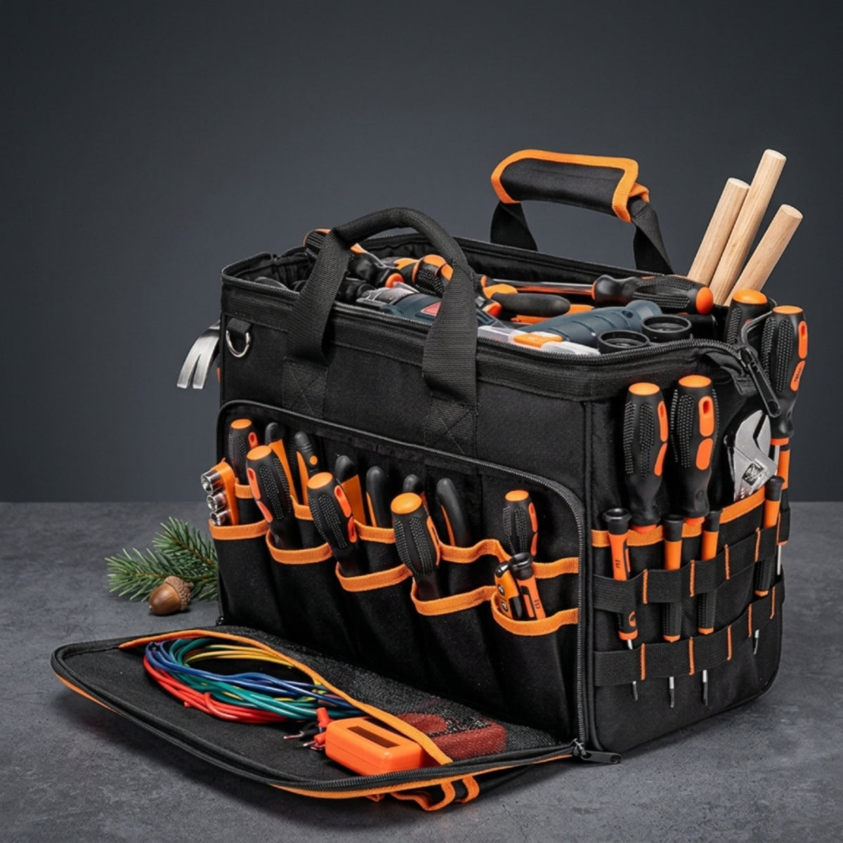 Handheld Tool Bag Portable Tool Bag with Shoulder Strap Comfortable for Diyers