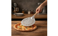 Perforated Pizza paddleResistant Pizza Peel with Wooden Handle Commercial-Grade for Kitchen