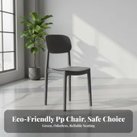 Breathable Weave Plastic Rattan Back Chair Single-Piece Molded Faux Cane Dining Chair No Assembly Required Household Furniture Long-Lasting Construction for Restaurant Owners, Interior Designers, Living Room, Lounge, Balcony, Home Office