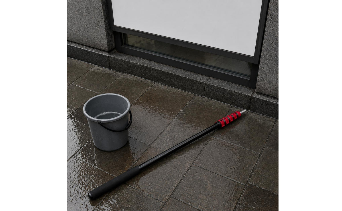 Photovoltaic Panel Cleaning Brush Kit Reinforced Telescopic Brush Pole Set Dense Bristles Water Fed Window Cleaner Kit for Glass, Exterior Walls