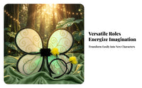 Butterfly Wing Costume Prop Comfortable to Wear Four Lobed Shape Theatrical Accessory for Stage Performance