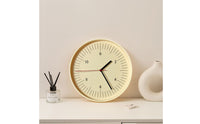 Fine Minute Markers Arabic Numeral Wall Clock Red Second Hand Minimalist Wall Clock Black Hands Home Decor ABS Plastic for Living Room, Bedroom