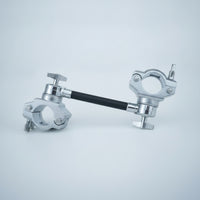 Secure Drum Rack Connector Clamp Modular Tube Clamp with Connecting Rod Sturdy Hardware Stable for Drummers