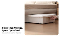 Slimline Wheeled Under-Bed Container With Wheels Underbed Rolling Container Space-Saving Home Organization Stackable Design for Students, Apartment Dwellers, Homeowners, Bedroom, Dorm Room, Closet