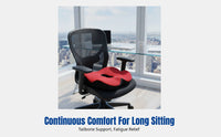 Office Seat Cushion Backrest, Ergonomic Memory Foam, Breathable Chair Pad, Pelvic Support
