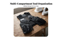 Multi-Compartment Tool Vest All Seasons Reflective Construction Vest Wear-Resistant Workwear for Electricians, Technicians, Job Site, Workshop