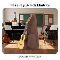Padded Ukulele Bag 600D Oxford Material Padded Ukulele Backpack Musical Instrument Accessory Waterproof Dual-Mode Carry