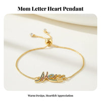 Mama Jewelry Adjustable Gold Plated Glow Vibrant Stones for Celebration