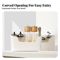 Space-Saving Storage Box Drilldrillless Installation Mounted Holder No Drilling Required Organizer Bin Easy to Install for Homeowners, Students, RV Owners, Cabinet Door, Refrigerator, Dorm Room, Bathroom