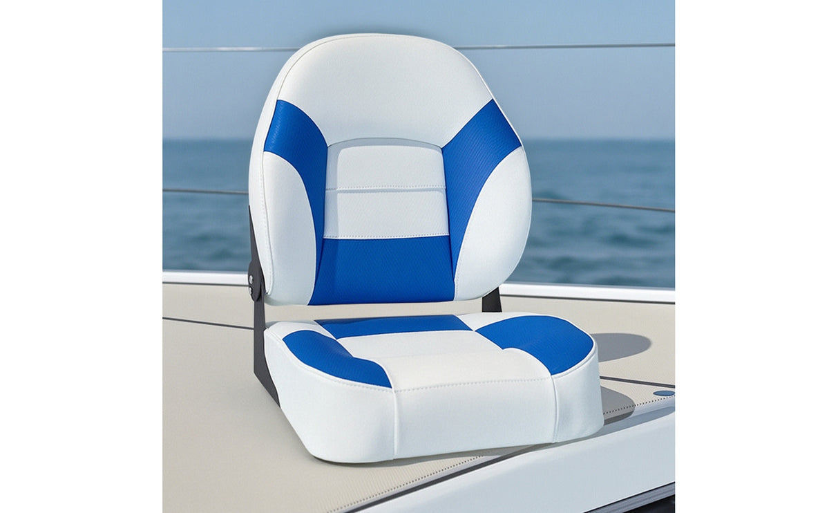 Padded Boat Seat with Cushion Upholstered Marine Boat Seat Molded Helm Chair Compact for Cockpit