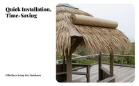 Easy Installation Plastic Thatch Roll Realistic Appearance Artificial Thatch Roll Long-Lasting for DIY Enthusiasts, Outdoor, Garden, Patio