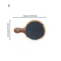 Integrated Handle Handled Serving Board Hanging Hole Wooden Serving Board Natural Wood Grain Dining Accessory Shallow Profile