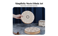 Wooden Stream Sound Drum Solid Wood Gentle Downpour Maker Lightweight Handheld Meditation Drum for Music Therapists, Spa, Home, Outdoor Gatherings