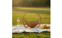 Handwoven Woven Fruit Basket Decorative Rattan Design Basket Eco-Friendly for Living Room, Tabletop