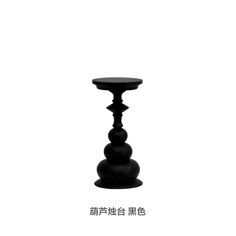 觅屿 实木烛台法式复古高级感轻奢风装饰蜡烛台浪漫餐桌边柜摆件