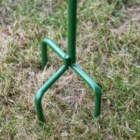 Red Flower Garden Stake Weather-Resistant Metal Garden Stake Eye-Catching Design Outdoor Decoration