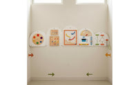 Interactive Sensory Busy Board Painted Child-Led Activity Heartwood Child Development Toy for Children