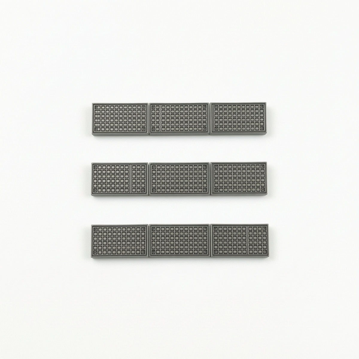 3 Pieces Molded Track Crossing Panels Textured Scenery Compatible Toy Accessory Safe for Dioramas