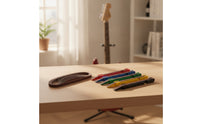 5 Pieces Handheld Sanding Pen with Sanding Belts Abrasive Fret Beveling Tool Slim Sander Tapered for Luthiers, Guitar Technicians, Guitarists, Instrument Maintenance