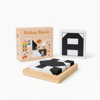 Reasoning Puzzle Engaging Wooden Matching Puzzle Pattern Matching Game Compact Toy Long-Lasting for Children, Home, Classroom