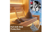 S-Shape Sauna Backrest Natural Wood Construction S-Shaped Wooden Backrest