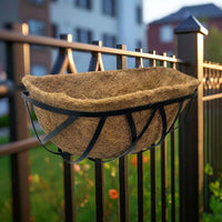 Plant Pots and Hanging Basket for Garden Decor, Half Round Hanging Plant Holder with Coconut Coir Liner, Wall Planter for Balcony Planters