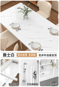 桌面贴纸桌纸防水自粘墙纸大理石桌贴书桌餐桌子茶几翻新家具加厚