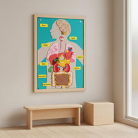 22 Pieces DIY Learning Organ Placement Busy Board Interactive Play Human Body Activity Set Early Education Human Structure Cognitive Chart 3D Organs for Homeschooling