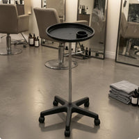 Rolling Salon Cart with Beverage Holder  Styling Station with Wheels Storage Surface Beauty Furniture