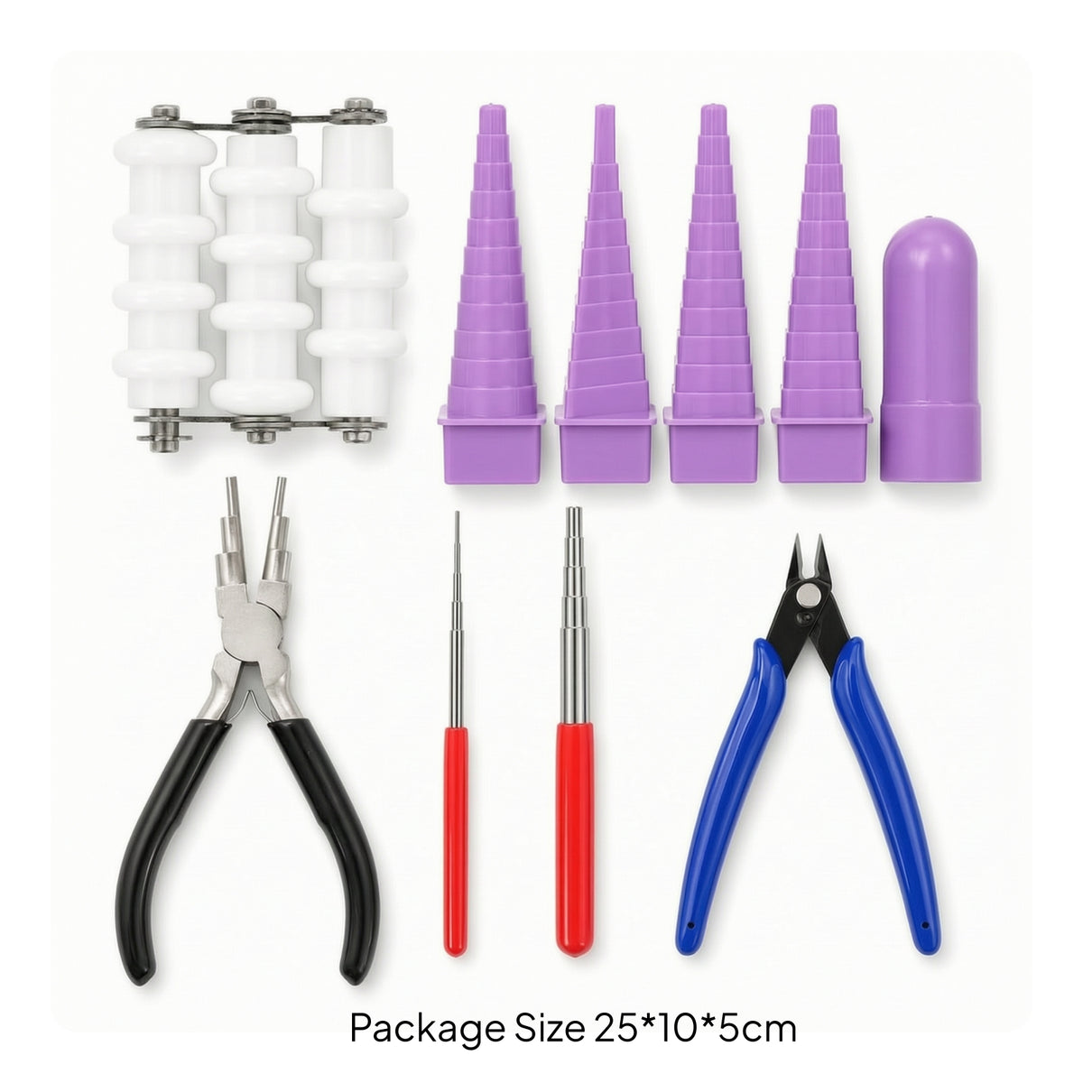 AllAll-in-1 Jewelry Making Tool Kit Stepped Wire Wrapping Kit with Pliers Precision Wire Looping Tool Set Multi-Function for Crafters, Beginners, Crafting