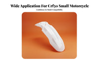 CRF50 Front Mud Guard Spray Protection Dirt Bike Front Mudguard All-Terrain Motorcycle Mudguard Precise Fit Mini Bike Plastic
