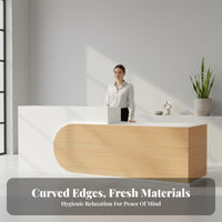 Salon Reception Counter Easy to Clean Minimalist Cashier Stand Sturdy Build Office Welcome Desk for Retail Employees, Business Owners, Medical Office