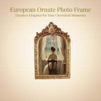 Vintage Resin Picture Frame Retro Floral, Antique Gold Rectangle Photo Frame, Ornate Wedding Photo Frame, Baroque Photo Frame Oval Picture Frame