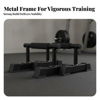 2 Pieces H-Shaped Press-up Stand Non-Slip Base Calisthenics Floor Handles Steel Parallettes Handles Comfortable Foam Grip