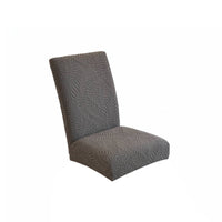 Stretch Chair Cover Leaf Pattern Jacquard Chair Cover Slipcover with Elastic Bottom Full-Coverage for Dining Room, Home Refresh