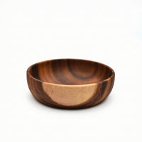 Round Wooden Bowl Natural Grain Wooden Bowl Tableware Smooth Premium for Dining Table, Kitchen