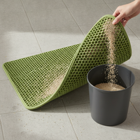 Double-Layer EVA Cat Litter Mat, Washable and Non-Slip, Traps Litter Effectively