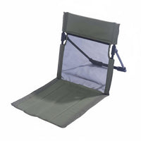 Aluminum Alloy Frame Portable Lawn Lounger Lightweight Foldable Backrest Seat Stable Triangular Support Stadium Seat Cushion for Campers