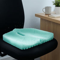 Honeycomb Gel Seat Cushion Soft Honeycomb Seat Cushion Sitting Aid Light Green High Elasticity