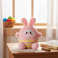 Eggshell Bunny Doll Soft and Cuddly Easter Bunny Stuffed Embroidered Details Infant Toy for Kids, Young Children