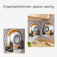 Wall-Mounted Kitchen Organizer Rack, Pot Lid Holder