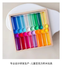 Acrylic Rainbow Building Blocks Set for Kids