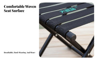 Foldable Cross-Legged Camp Stool space-saving Folding Chair Easy Storage Portable Seating sturdyDuty for Outdoor aficionados, journeyers, Fishing, Train journey, Outdoors, Picnics