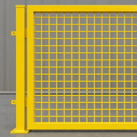 Premium Puppy Playpen, Yellow Dog Fence with Door, Reinforced Free-Run Enclosure for Indoor & Outdoor, 2-Piece