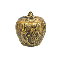 Metal Tea Canister Ornate Tea Canister with Lid Easy to Clean Storage Container for Countertop