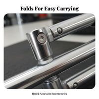 Compact Storage Folding Lug Wrench Labor Saving 4 Way Cross Wrench Long-Lasting for Roadside Emergency